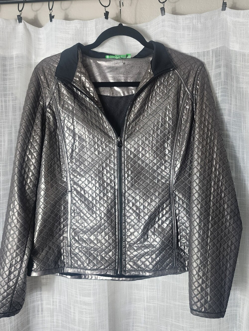 Tail Metallic Quilted Utility Jacket in Silver - Picture 7 of 7